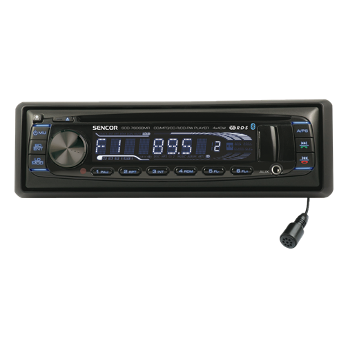 SCD 7606BMR Car radio with CD/MP3 and Bluetooth