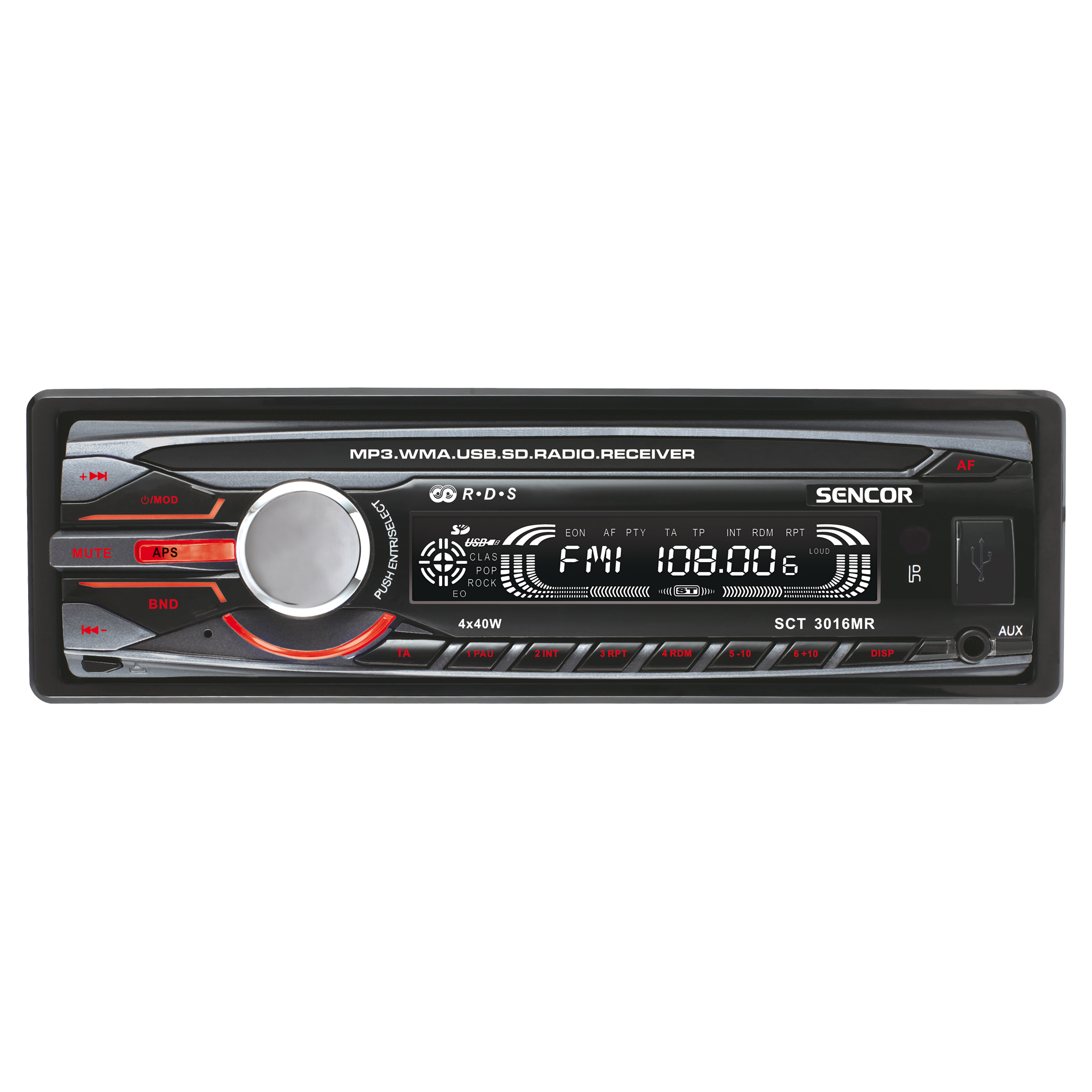 SCT 3016MR Car Radio with USB/SD/MMC