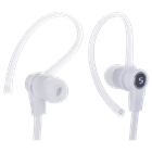 SEP 189 WHITE Спортни стерео слушалки с микрофон и клип