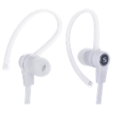 SEP 189 WHITE Спортни стерео слушалки с микрофон и клип